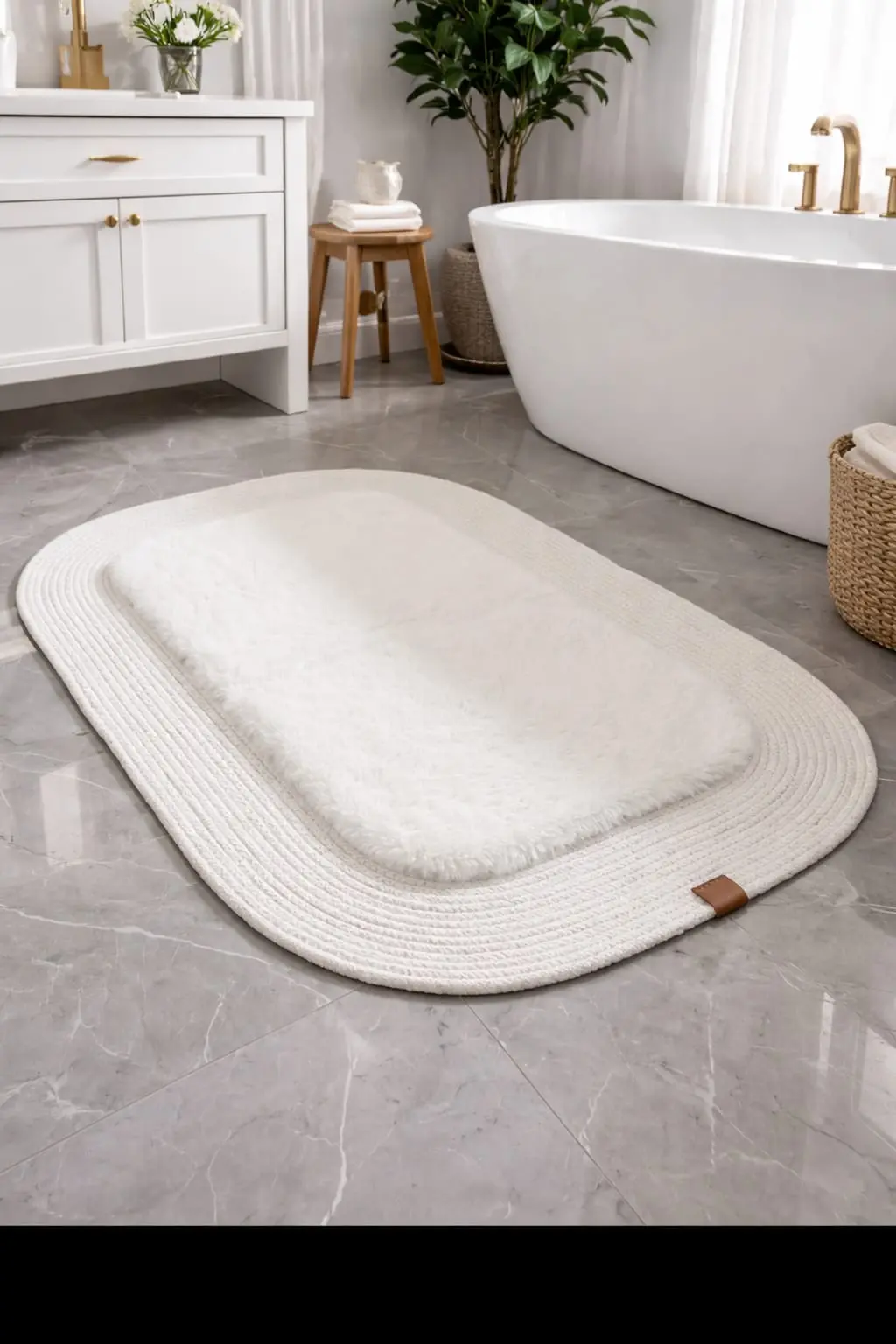 0701 01 Beyaz - KAYMAZ TABAN BANYO PASPASI