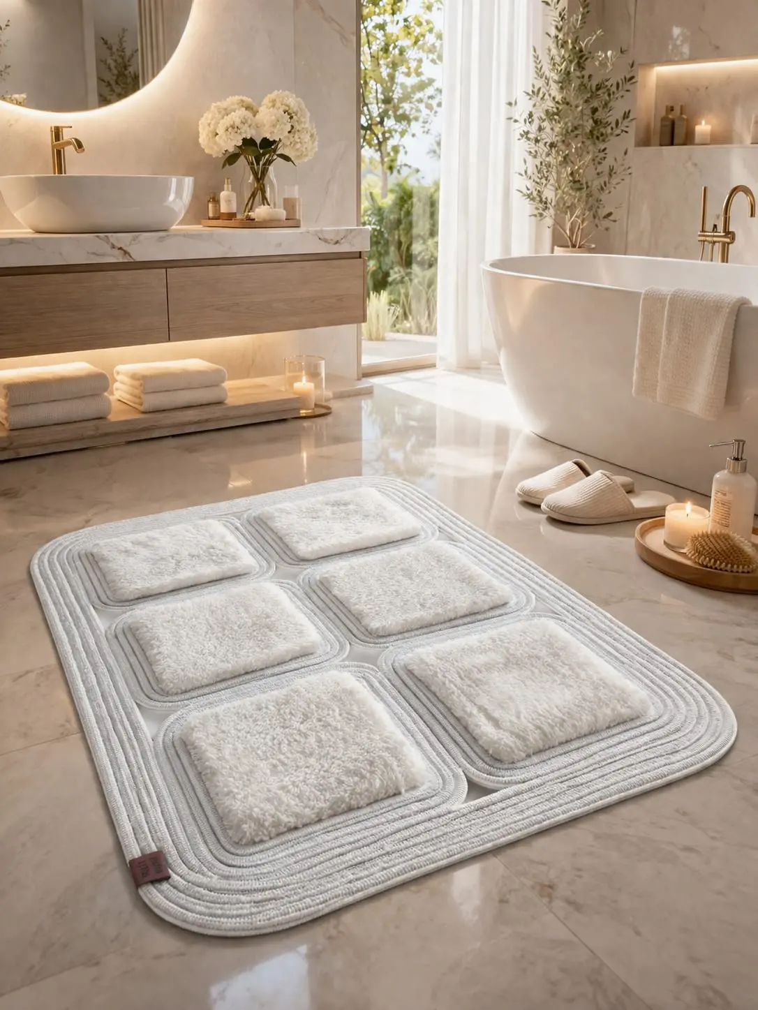 0702 01 Beyaz - KAYMAZ TABAN BANYO PASPASI