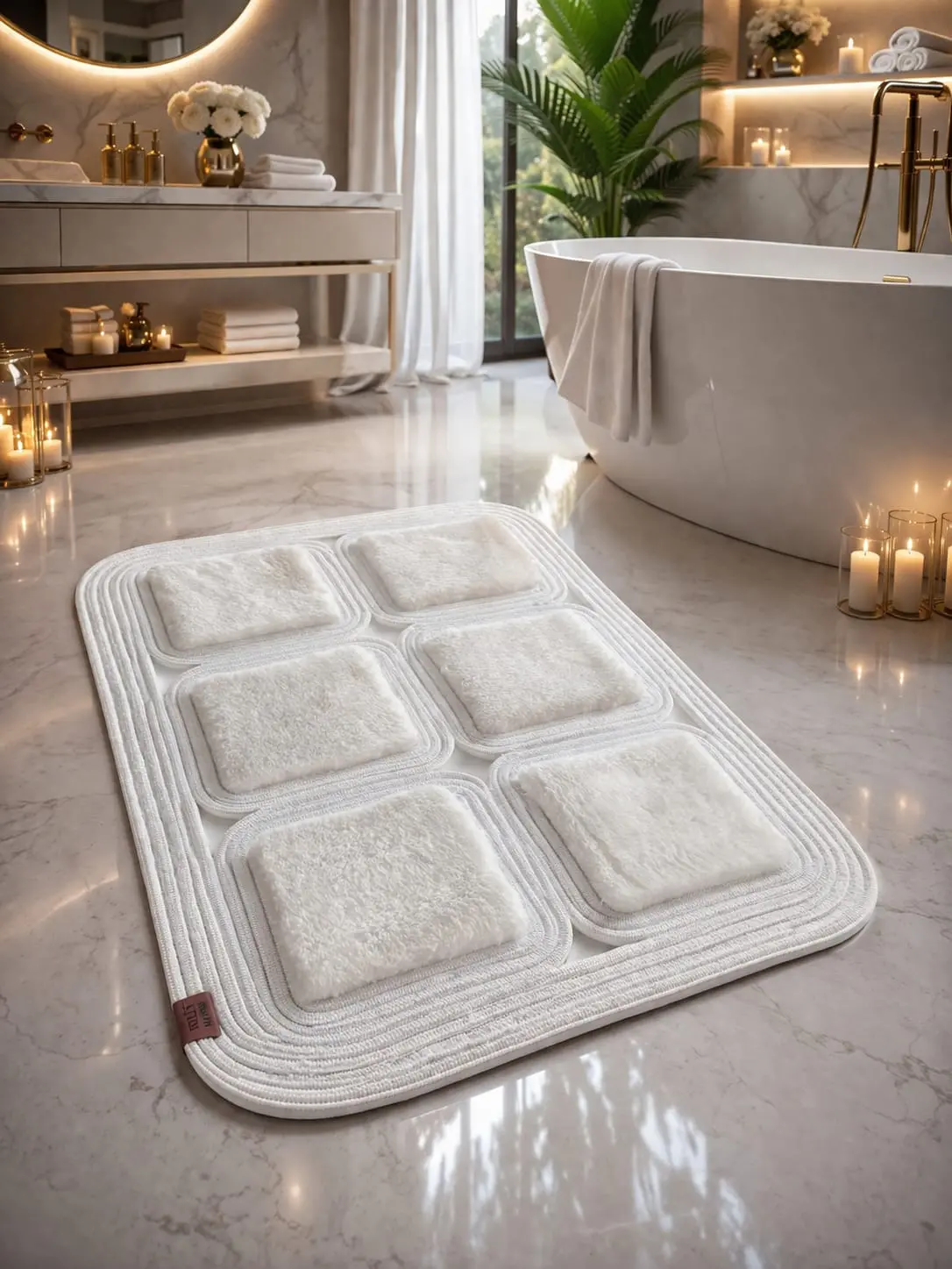 0702 01 Beyaz - KAYMAZ TABAN BANYO PASPASI